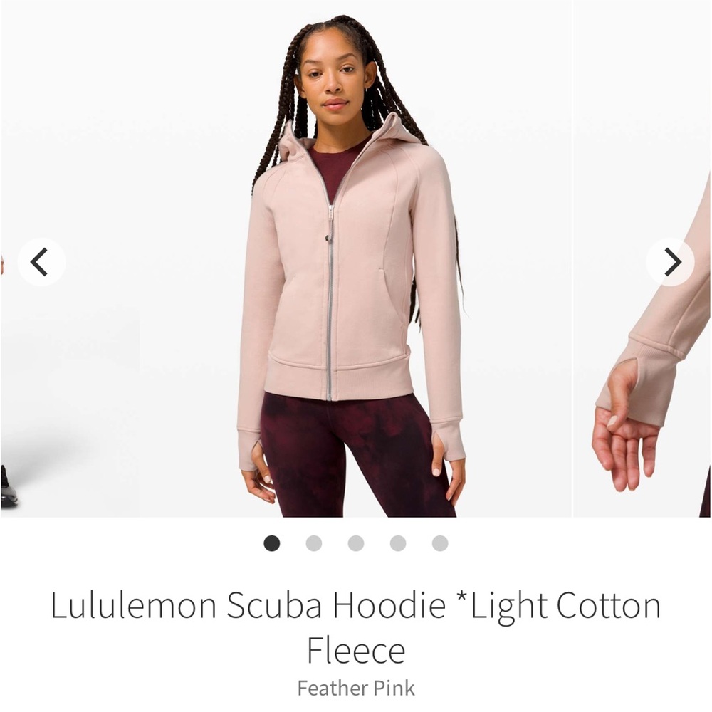 Lululemon Scuba Hoodie *Light Cotton
Fleece Feather Pink